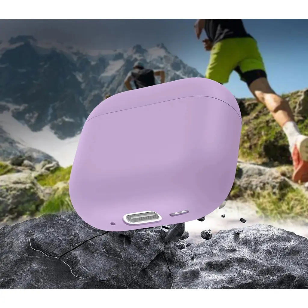 Чехол AhaStyle Ultra-Thin Colorful Silicone Case для Airpods 4 Lavender Purple [CP-WG172-PE] [133826] - фото 4