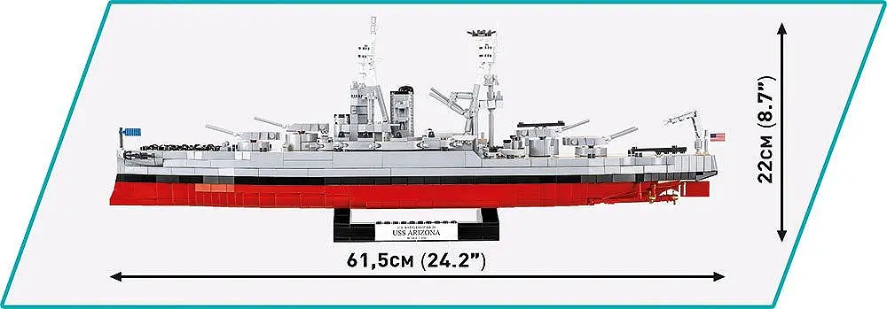 Конструктор COBI корабель 1:300 USS ARIZONA BB39 4843 - фото 5