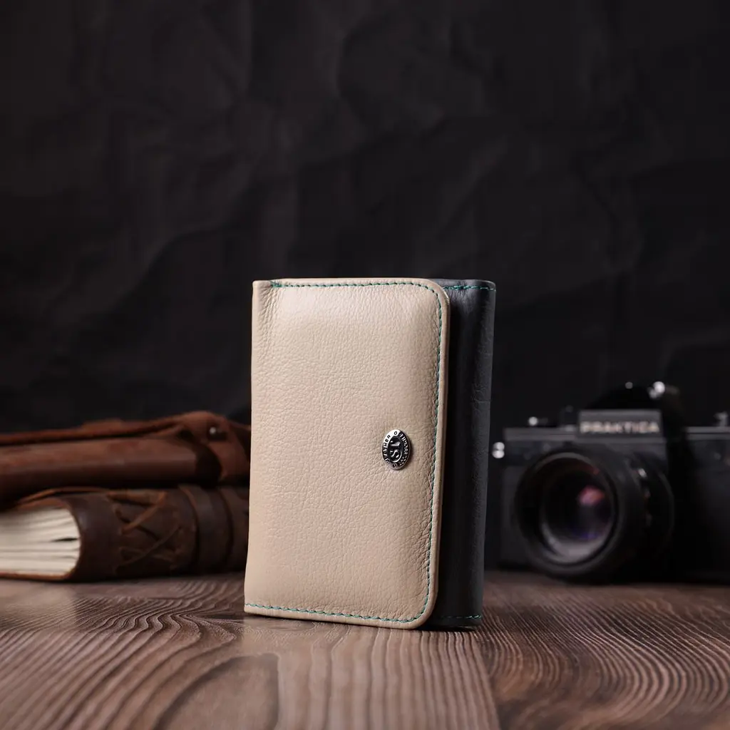 Стильний гаманець для дівчат із натуральної шкіри ST Leather 22495 різнокольоровий - фото 6