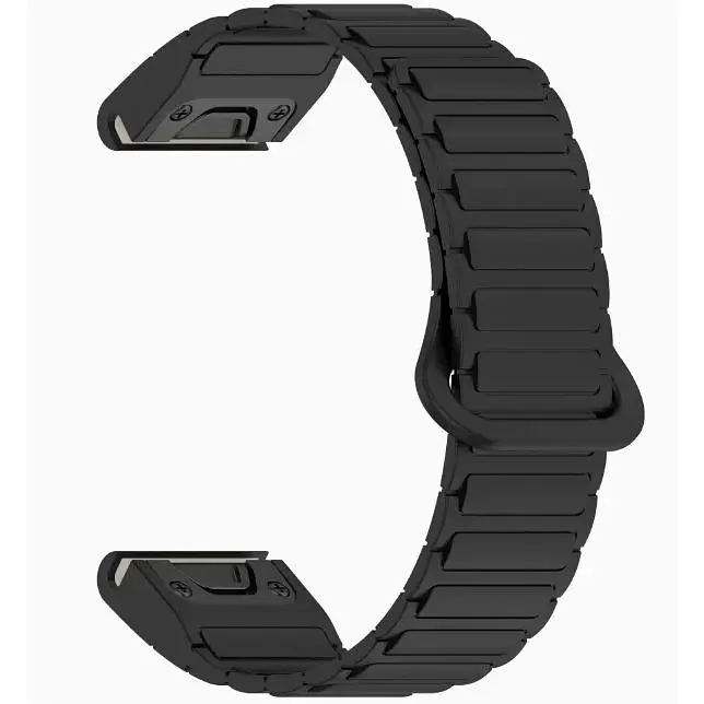 Ремінець DK CDK для Garmin Descent Mk3i 51mm 26mm Silicone Shaped Magnetic Band 2 шт. (019625) (black) - фото 2
