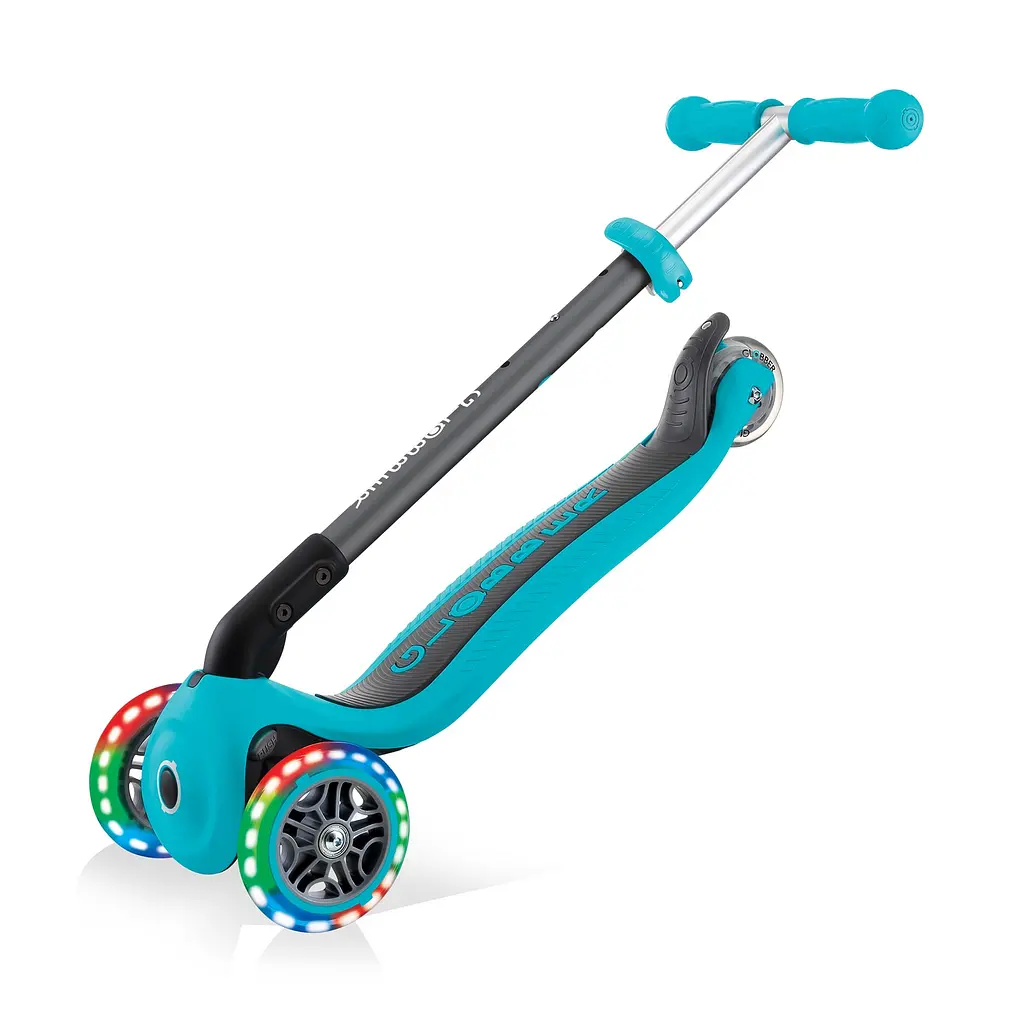 Самокат Globber Primo foldable lights, колеса з підсвічуванням, бірюзовий (432-105-2) - фото 7