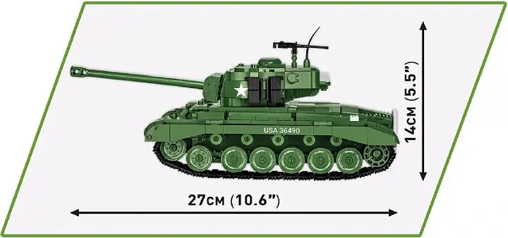 Конструктор Cobi Танк M26 Pershing T26E3, масштаб 1:28, 904 детали (COBI-2564) - фото 3