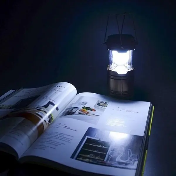 Світлодіодний LED акумуляторний ліхтар кемпінговий з сонячною батареєю 5800T чорний - фото 11