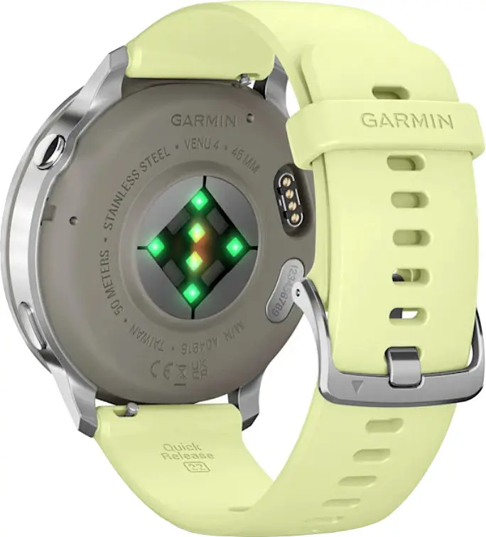 Смарт-годинник Garmin Venu 4 45 mm Silver with Citron Silicone Band (010-03014-02) - фото 2
