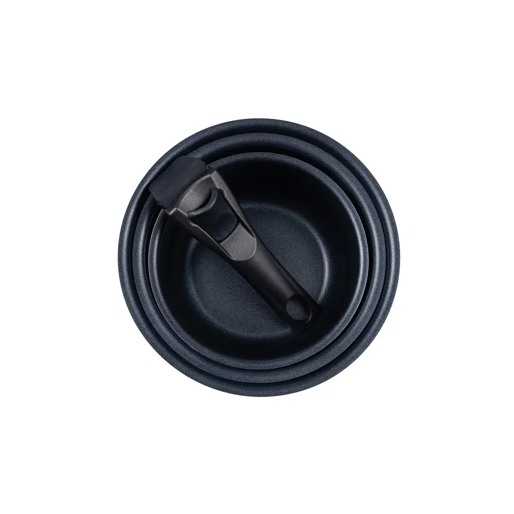 Ківш Bergner Click & cook, набір зі знімною ручкою 16/18/20 см, 4 предмети (BG-31608-RD) - фото 2