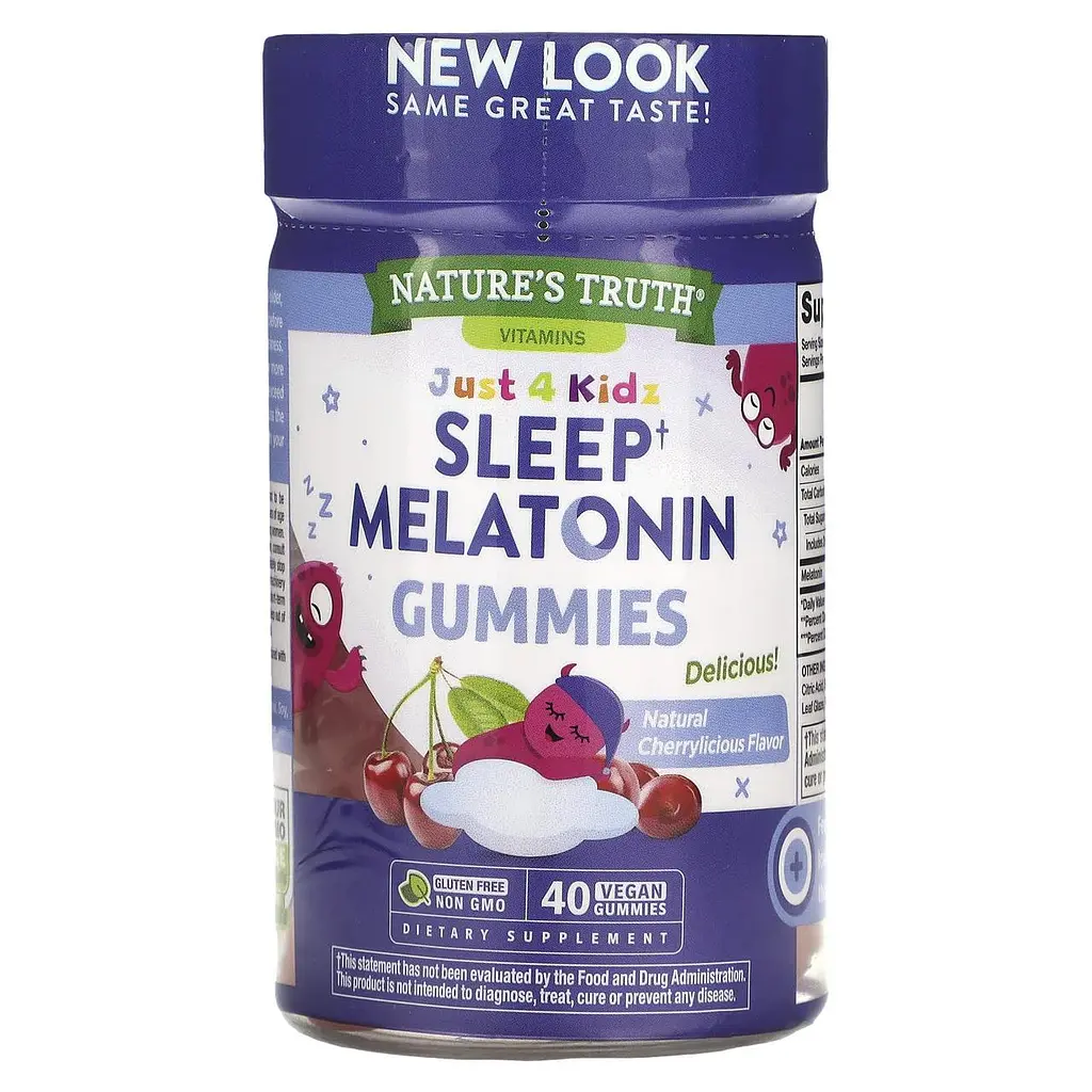 Мелатонін для дітей Nature's Truth Sleep Melatonin Just 4 Kids 40 жувальних цукерок вишня