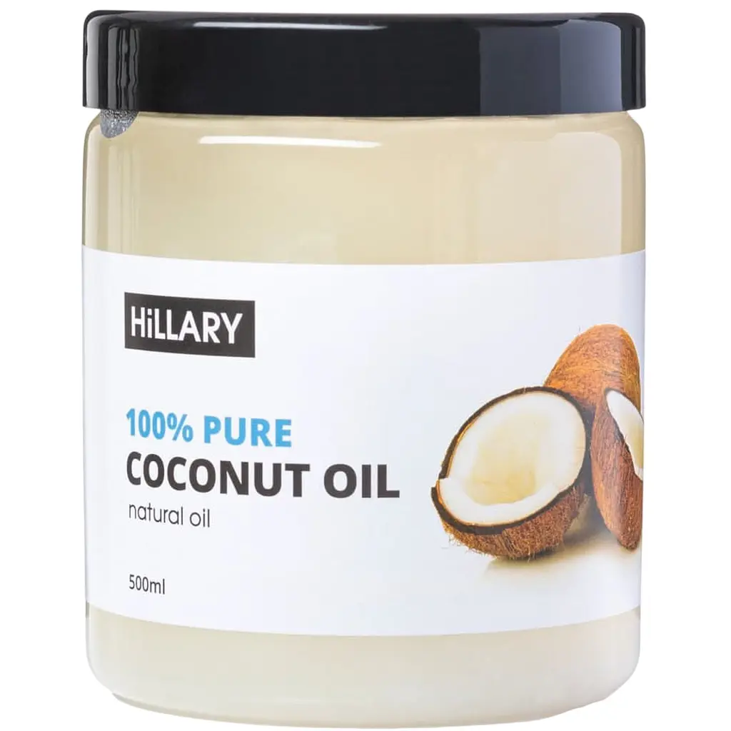 Рафинированное кокосовое масло Hillary Premium Quality Coconut Oil 500 мл (4820209070019)