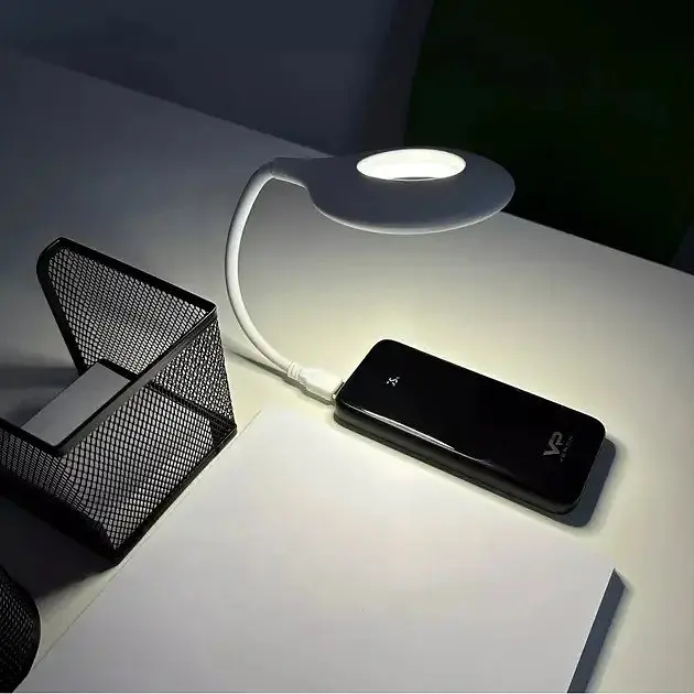 Гнучка USB LED настільна лампа з голосовим керуванням англійський підсвічування нічник 1,5Вт UKC LK-50 - фото 5