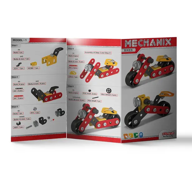 Конструктор Zephyr Mechanic Bikes металевий розвивальний 2 моделі  - фото 4