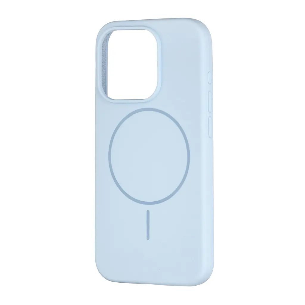 Чохол Silicone Case Full Cover with MagSafe iPhone 15 Pro Mist Blue