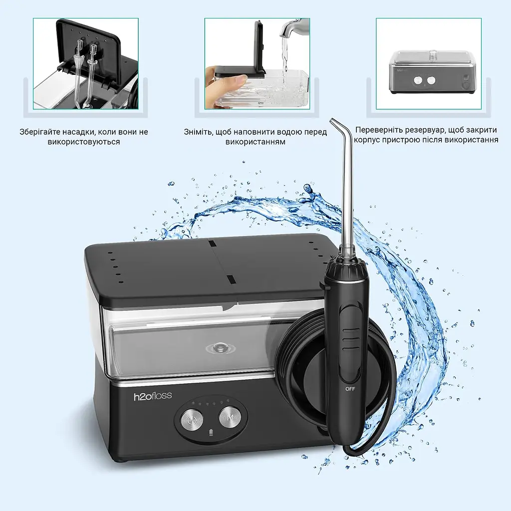 Іригатор H2ofloss HF-3pro Black - фото 5