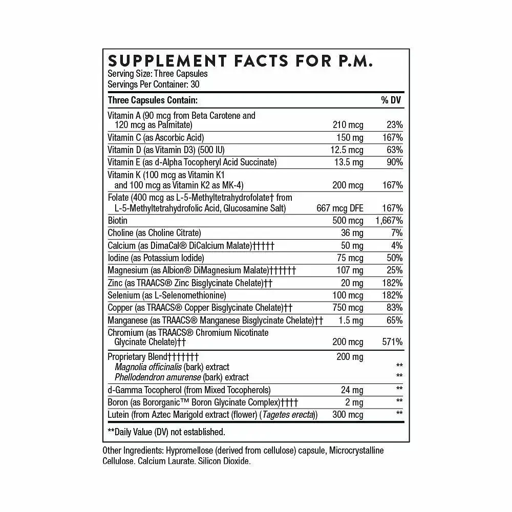 Мультивітаміни Thorne Multi-Vitamin Elite для прийому зранку та ввечері 2 флакони по 90 капсул - фото 10