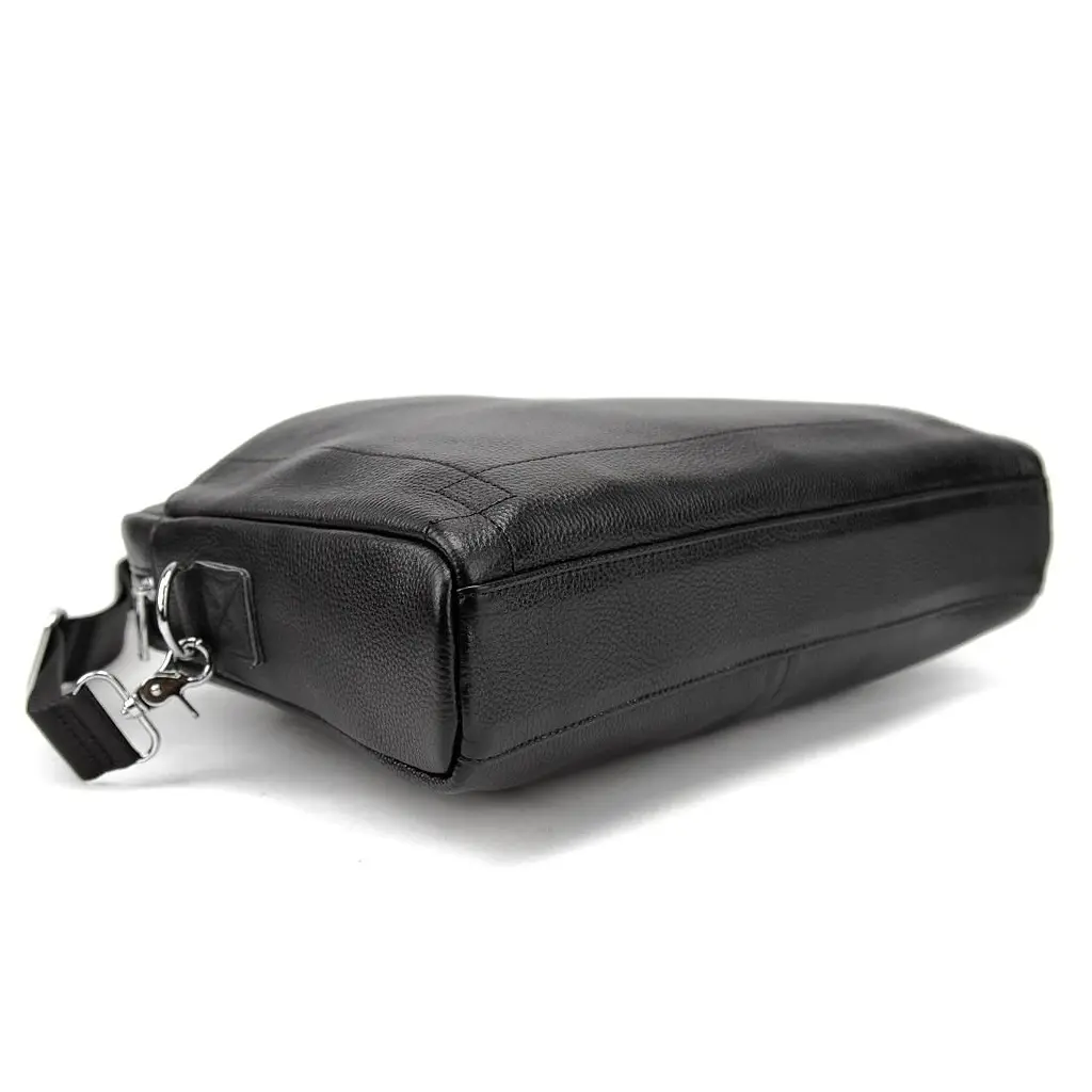 Ділова чоловіча шкіряна сумка Tiding Bag M56-1111A чорна - фото 4
