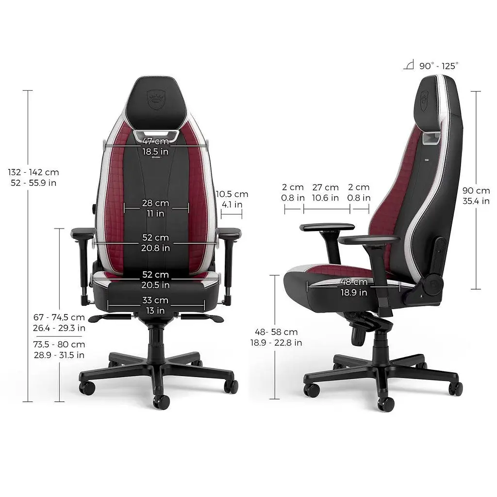 Ігрове крісло Noblechairs LEGEND Black-White-Red - фото 6