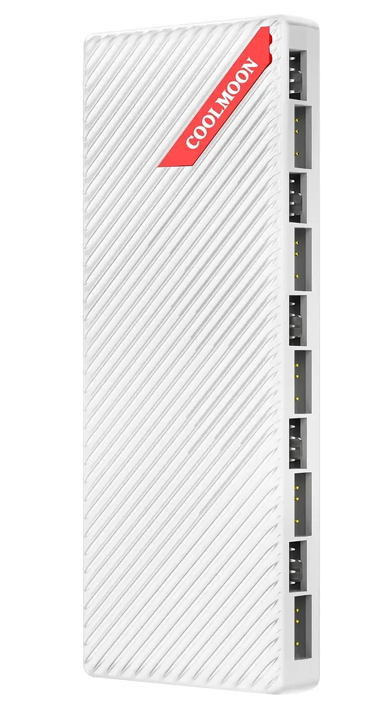 Розгалужувач живлення хаб Coolmoon ARGB/PWM AM10 White (AM10 WHITE) - фото 4