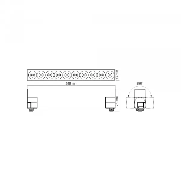 LED світильник трековий VIDEX TR06 15W 4100K 220V чорний - фото 8