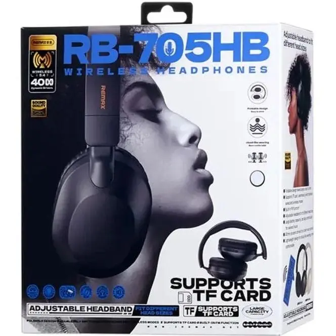 Навушники Remax RB-705HB Wireless Headset Black - фото 2
