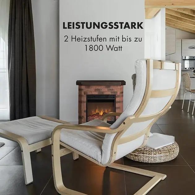 Камин электрический Klarstein Villach 1800 Вт (10032595) - фото 2