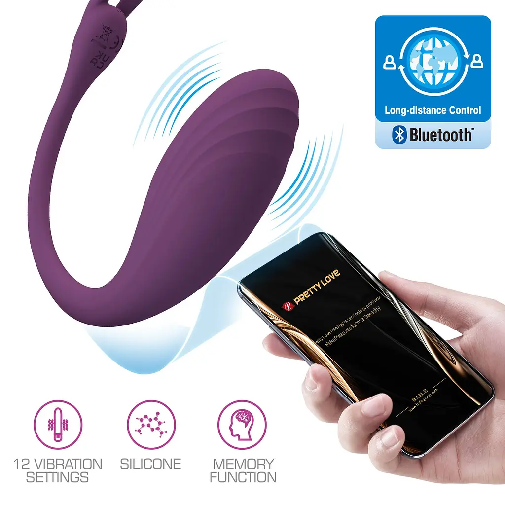 Вібратор для пар PRETTY LOVE Catalina, 12 vibration functions Long-distance Control PRETTY LOVE BI-014935HP-1 102081 - фото 2