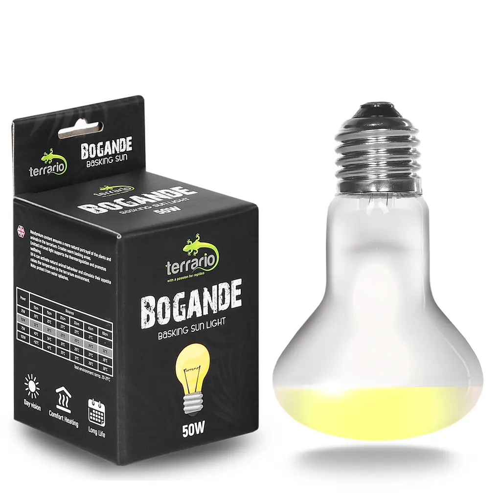 Лампа точкового нагріву Terrario Bogande Basking Sun Light 50w з UVA-променями для рептилій і тераріумів - фото 3