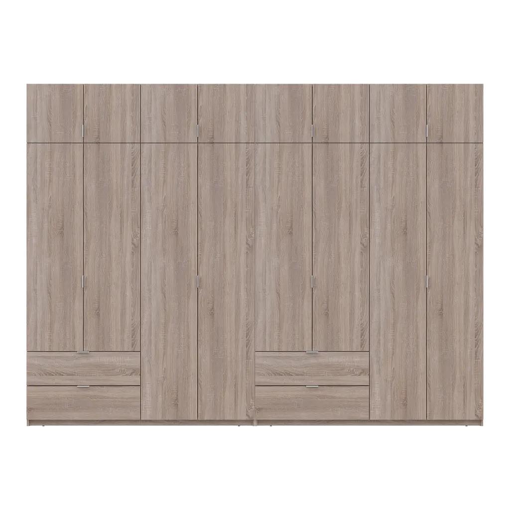 Шафа для одягу Doros Лукас Дуб сонома 4+4 ДСП 320х50х240 (42005127) - фото 4