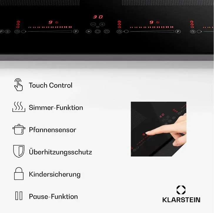 Индукционная плита Klarstein Masterzone 90 Slim Flex 4 (10045796) - фото 6