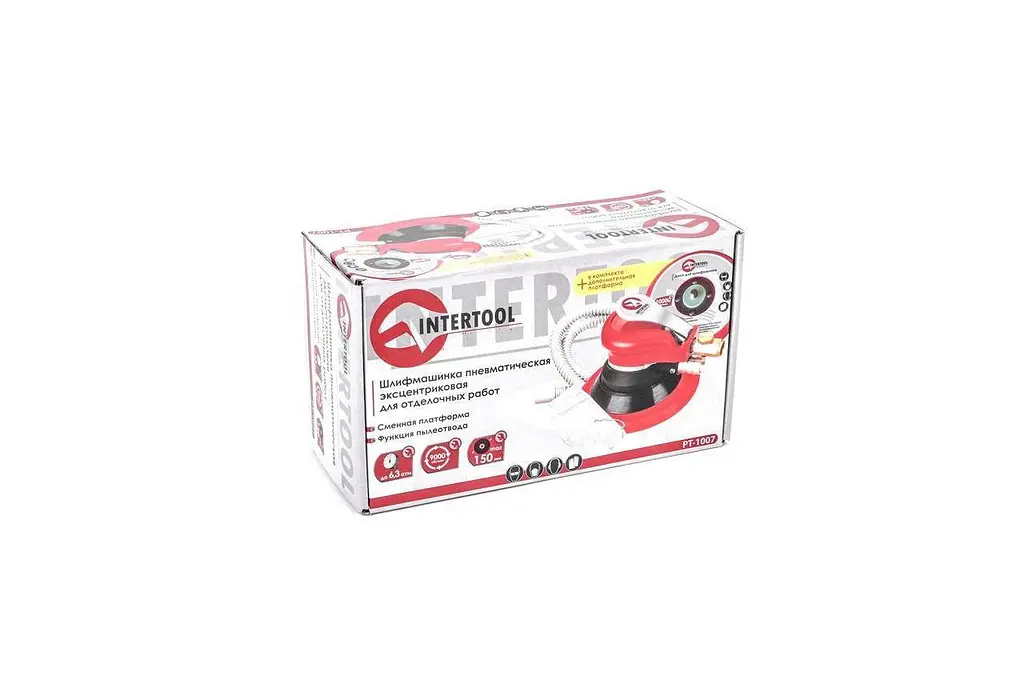 Пневмошліфмашина ексцентрикова Intertool 150 мм PT-1007 - фото 7