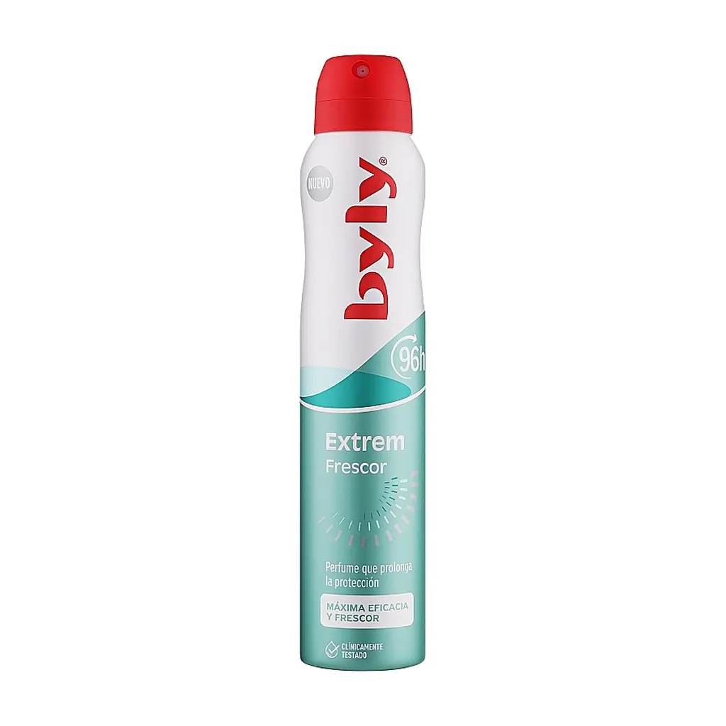 Антиперспірант Byly Extrem Freshness спрей з мікрочастинками Захист 96 годин зі свіжим ароматом 200 мл (8411104045804)