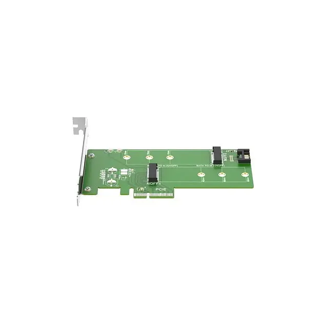 Плата-адаптер контроллер Maiwo KT015 PCI-E 4x для SSD M.2 ключи M NVMe + SSD M.2 включая B SATA3 - фото 4