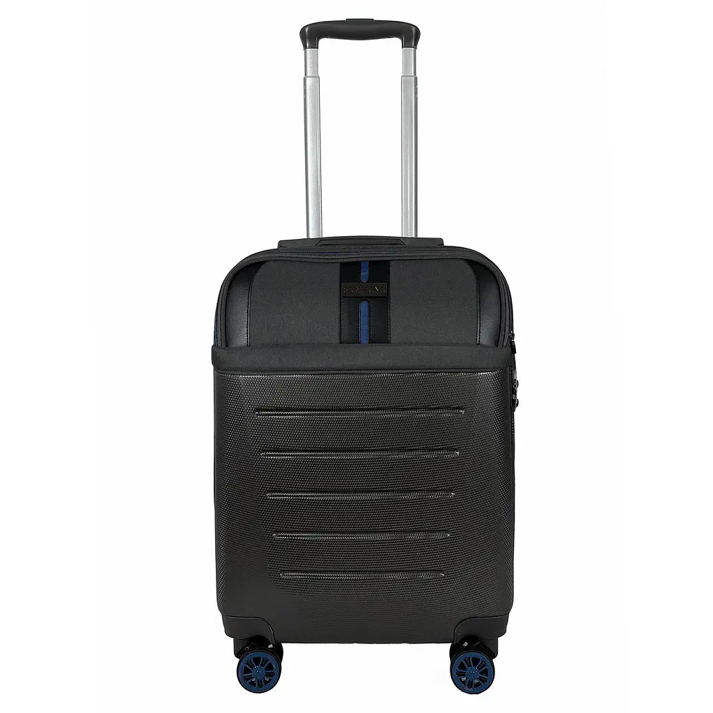 Валіза маленька Semi Line T5736-1 20 дюймів 55×38,5×22 см Темно-коричневий/Блакитні лінії - фото 10