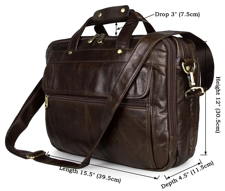 Сумка кожаная мужская Vintage 39,5х30,5х11,5 см sum0012437 - фото 3