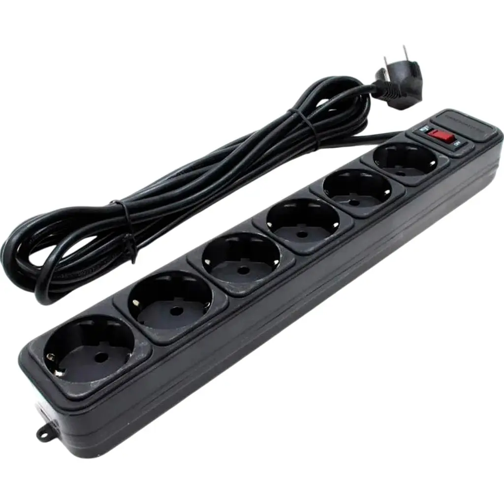 Мережевий фільтр Gembird SPG6-G-6B Black [128823] - фото 3