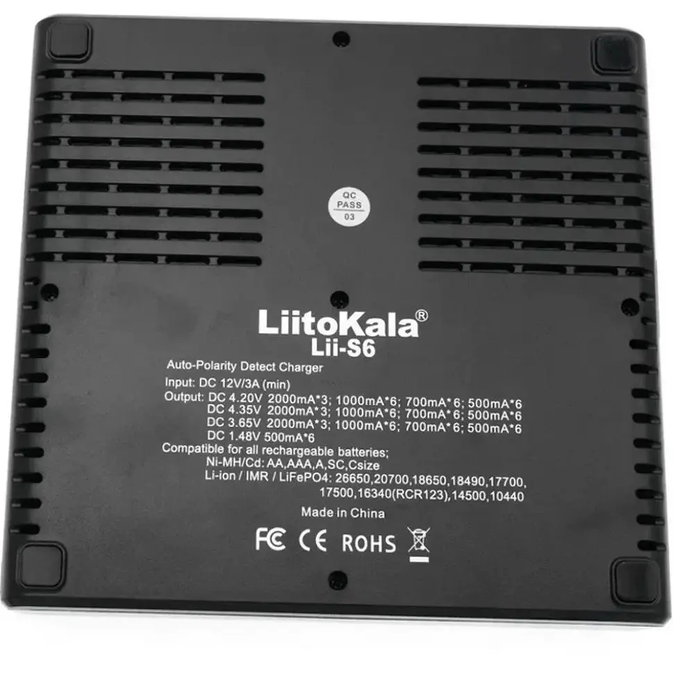 Універсальний зарядний пристрій LiitoKala Lii-S6 EU на 6 каналів + автомобільний кабель - фото 3