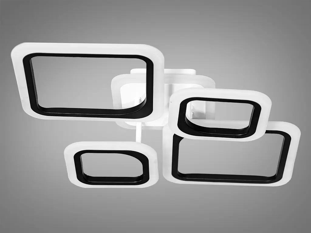 Светодиодная люстра смарт светильник с пультом, 80W, черный - фото 3