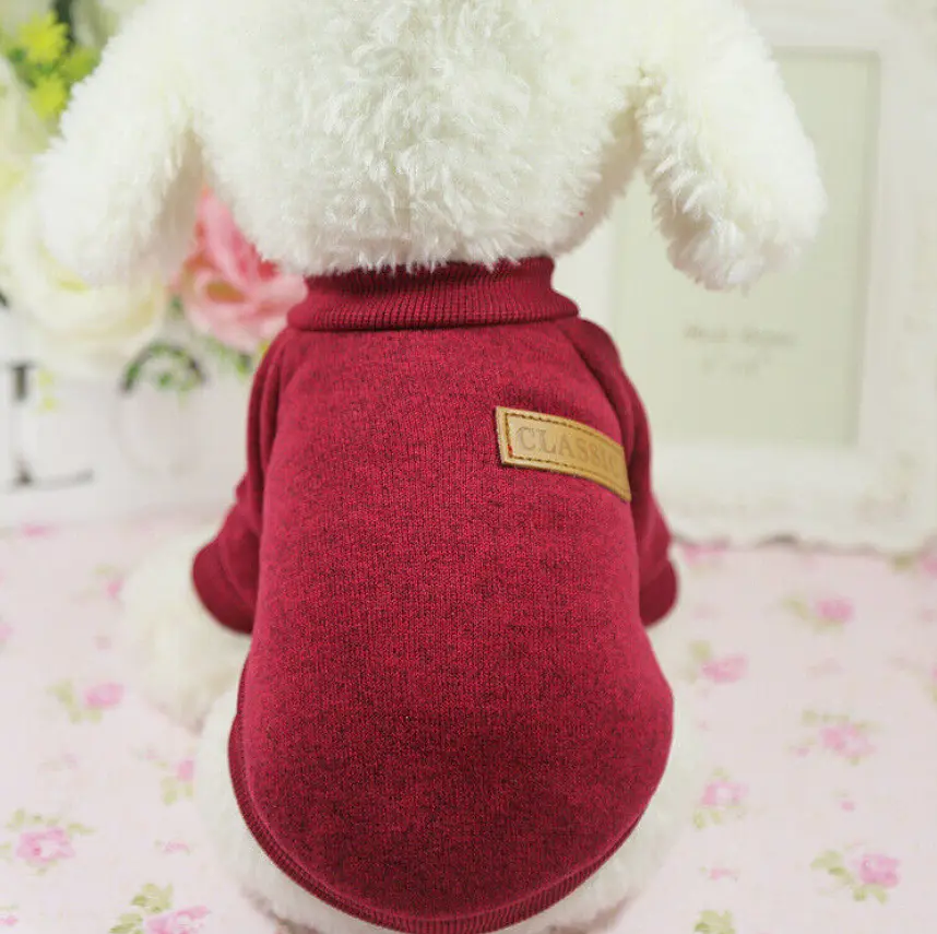 Кофта для собак та котів EcoToys Rose S ряба малинова A: 25 см B: 34 см C: 20 см 7136 - фото 6