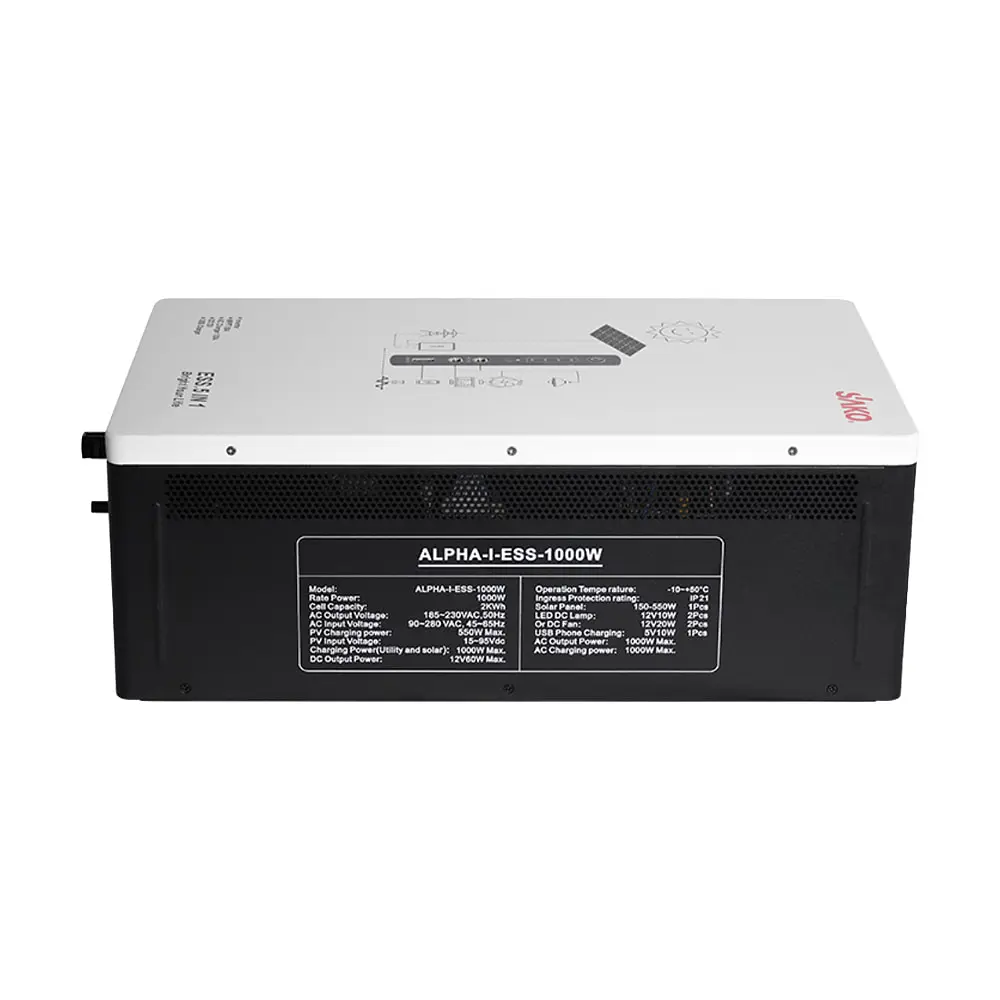 Cистема резервного живлення (інвертор та батарея) Sako Alpha-ESS-1000W/2KWh настінна. Потужність 1000 Вт, енергоємність 2009.6 Вт*год, LifePO4 (42-00315) - фото 6