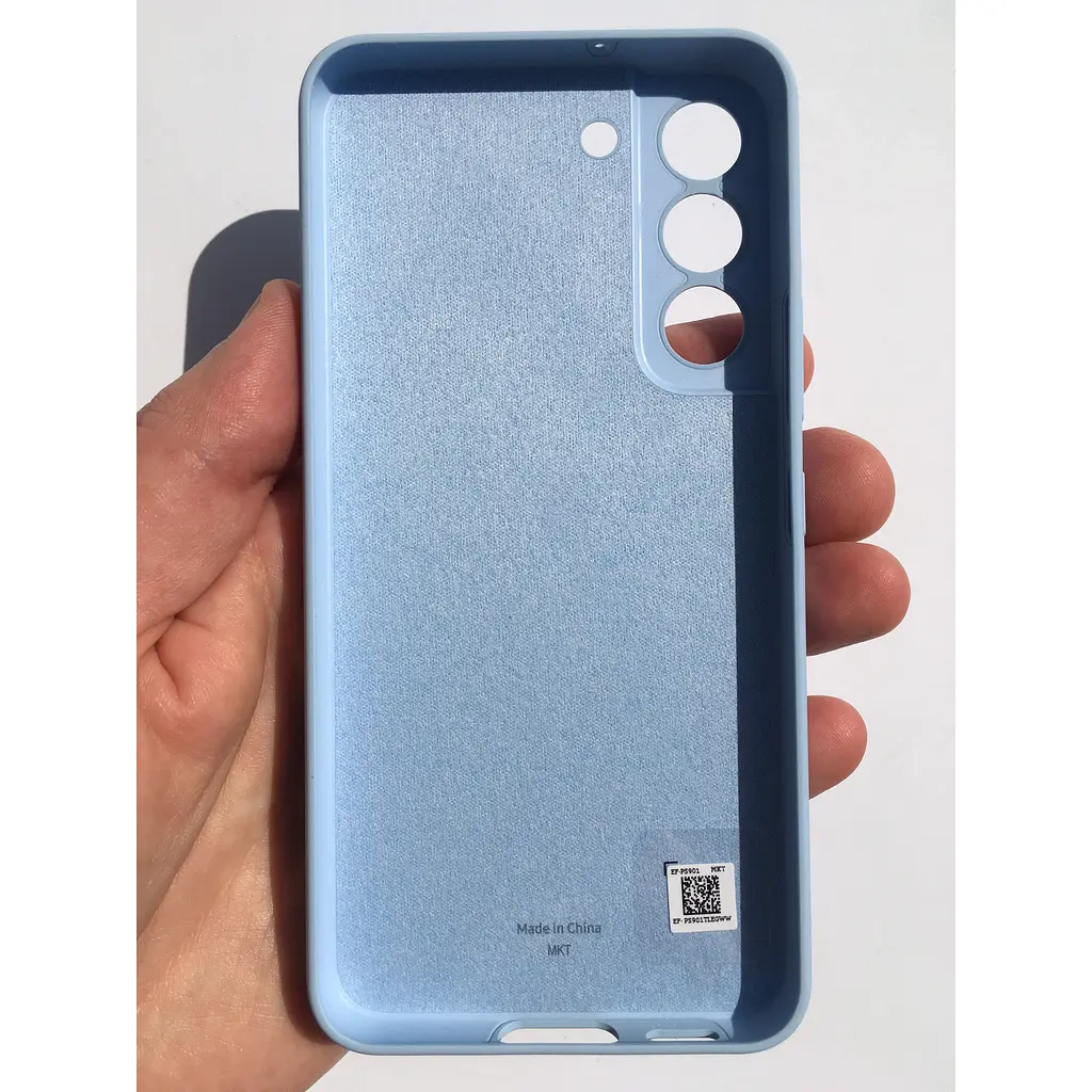 Оригінальний силіконовий чохол Silicone Cover для Samsung Galaxy S22 (S901) EF-PS901TLEGRU Artic Blue - фото 5