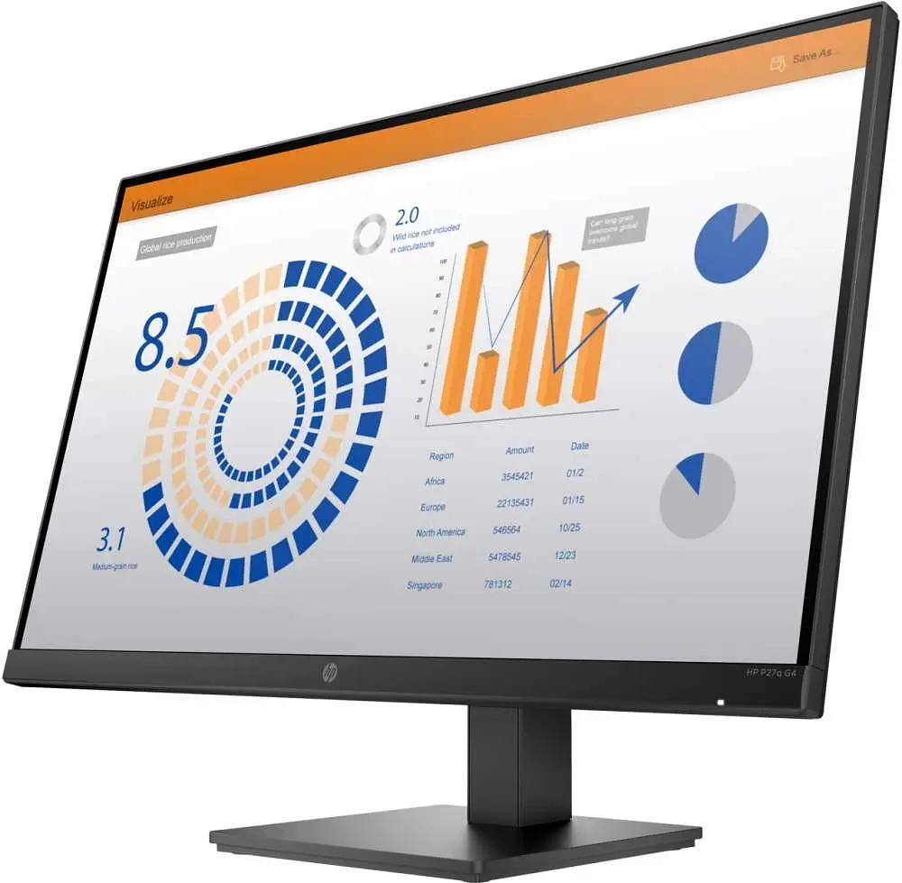 Монітор 27" HP P27q G4 (8MB11AA) 2560x1440 (QHD, 2K) IPS 60 Hz Б/в - фото 3