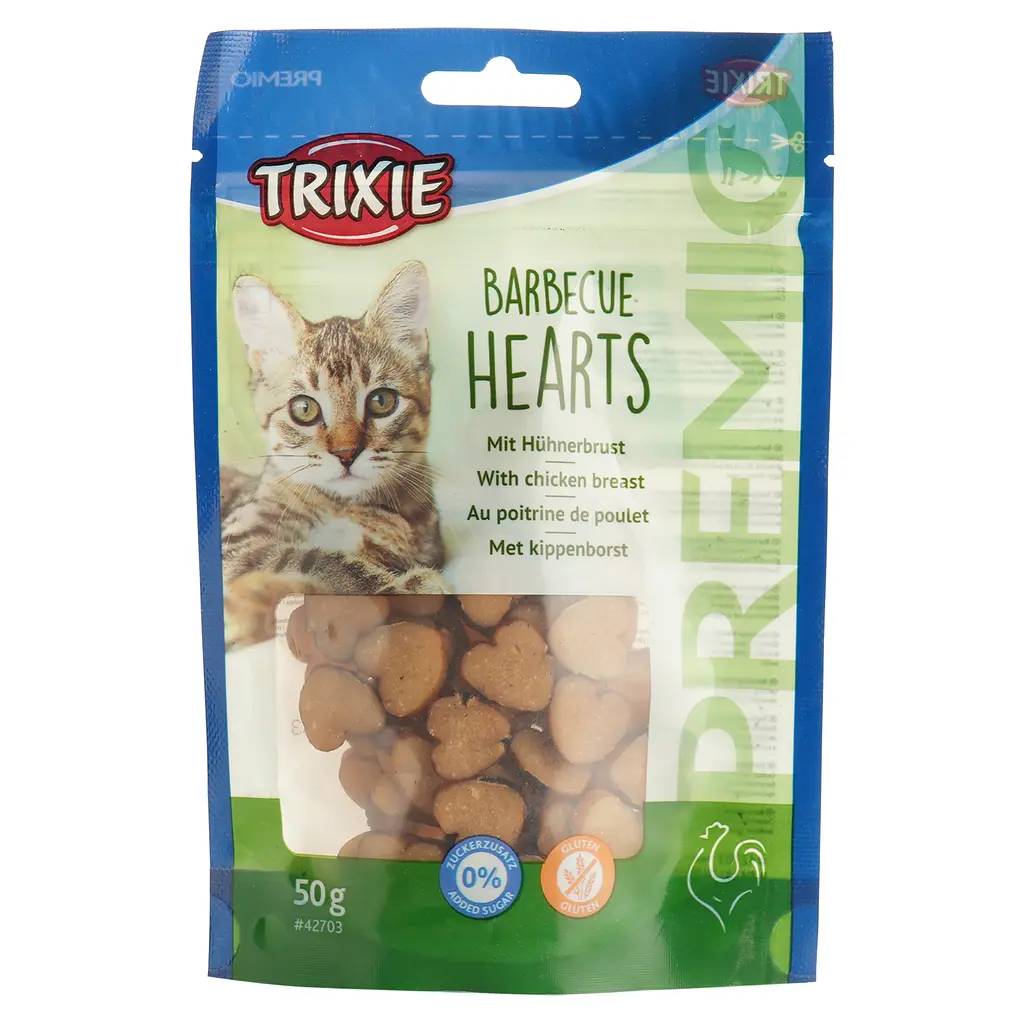 Ласощі для кішок Trixie Premio Barbecue Hearts з курячою грудкою 50 г (42703) - фото 2