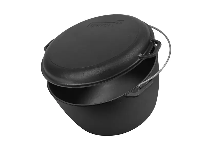 Казан чавунний туристичний 10 л з кришкою-сковородою та чохлом - фото 9