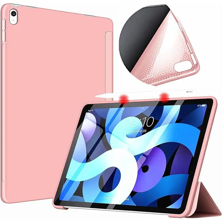 Чохол-книжка BeCover Tri Fold Soft TPU Silicone для Apple iPad Air 11" M2/M3 2024/2025 Pink (711410) - фото 2