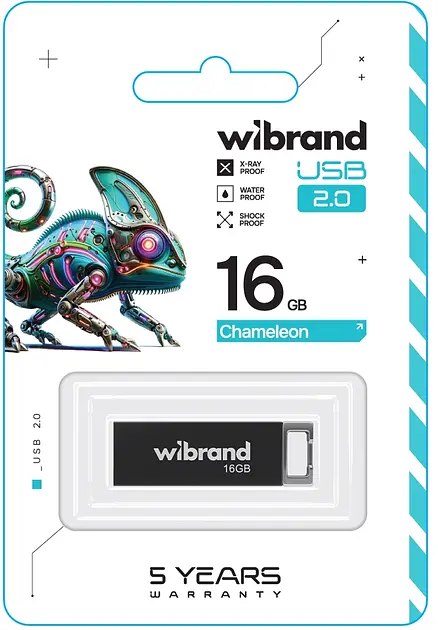 USB Flash Wibrand USB 2.0 Chameleon 16Gb Black - фото 2