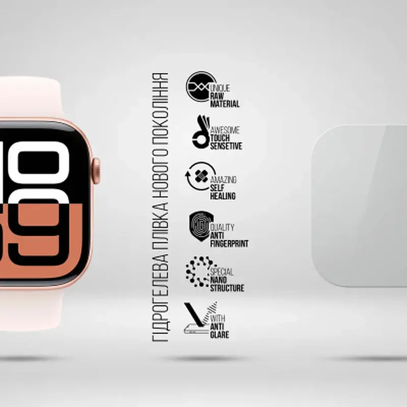 Плівка захисна Armorstandart Matte hydrogel Apple Watch 10 46mm 6 pcs (ARM91990) - фото 2