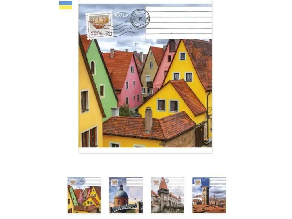 Зошит в лінію GOLD BRISK 36 арк. 20 шт./уп. ТВ-56Навколо світу
