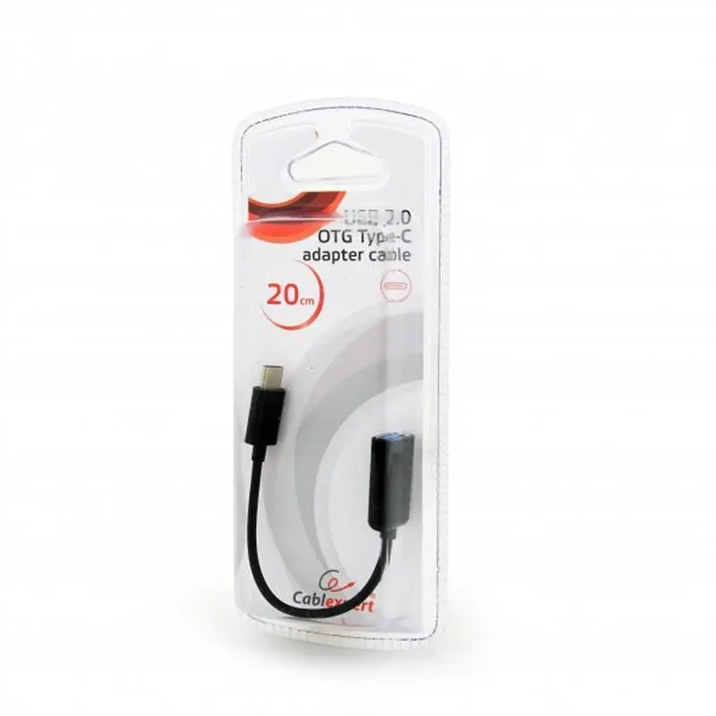 Кабель Cablexpert USB - USB Type-C V 2.0 (F/M), 0.2 м, чорний (AB-OTG-CMAF2-01) - фото 2