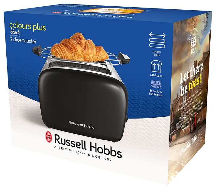 Тостер Russell Hobbs Colours Plus 26550-56 Чорний (6943152) - фото 3