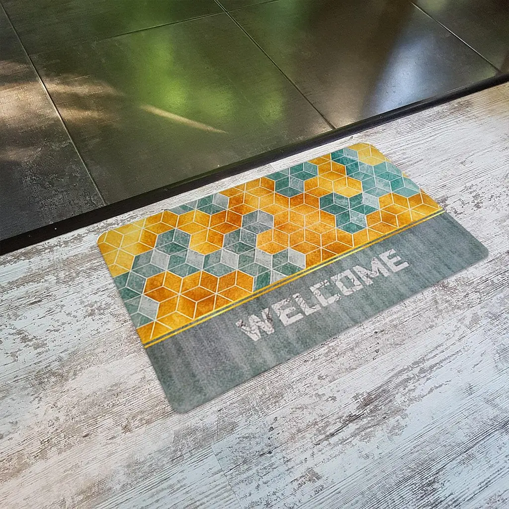 Вологопоглинаючий килимок Sticker Wall куби Welcome 40x60CMx3MM (D) SW-00001561 - фото 7