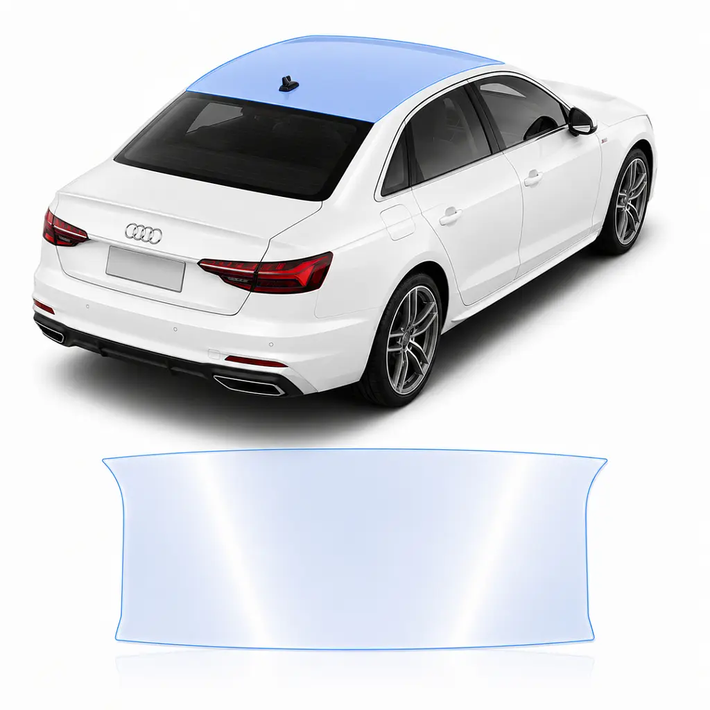 Антигравійна захисна бронеплівка за лекалами для Audi A4 B9 facelift 2020-2025 - зона даху