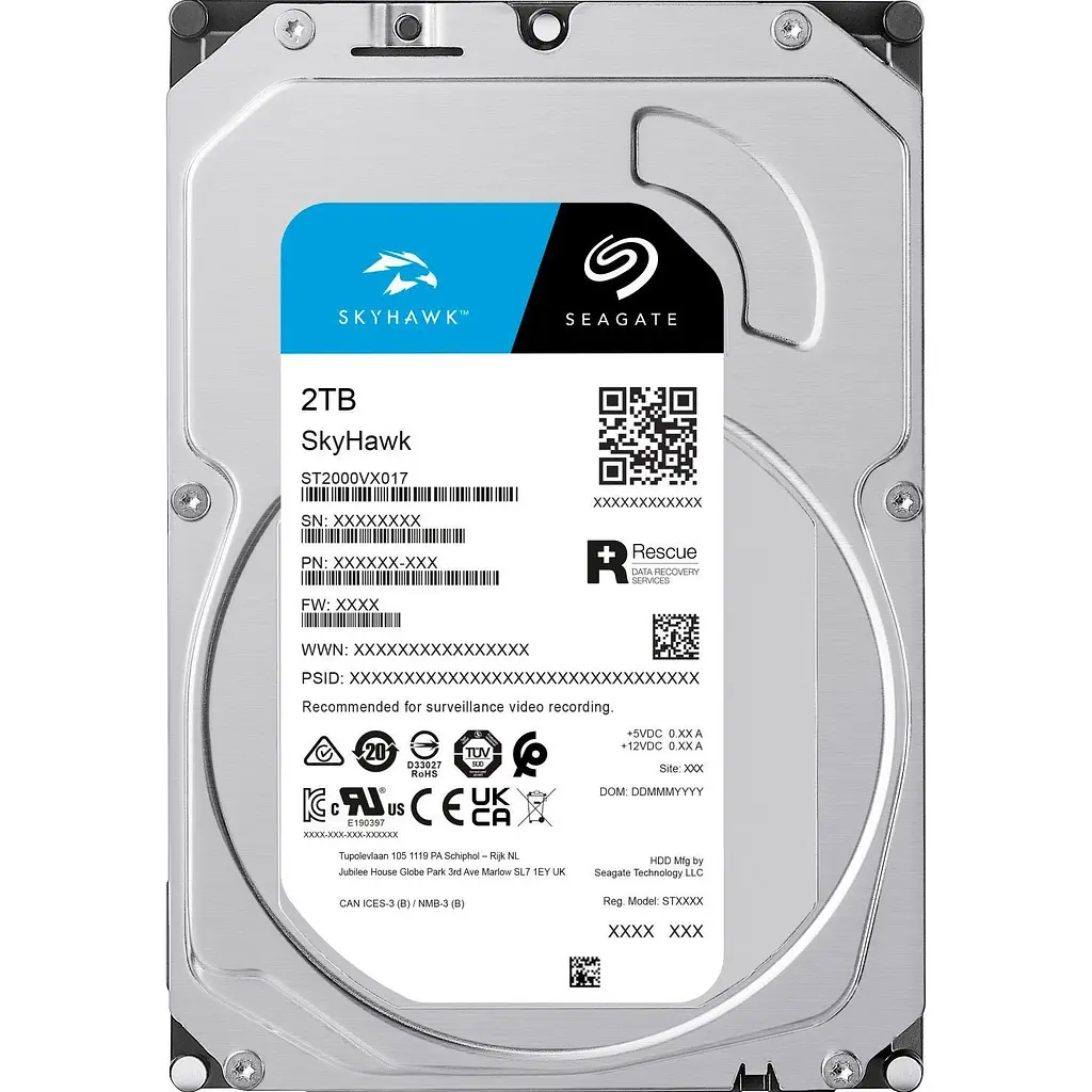 Жорсткий диск 3.5` Seagate SkyHawk 2TB SATA 256MB (ST2000VX017) [140994] - фото 4