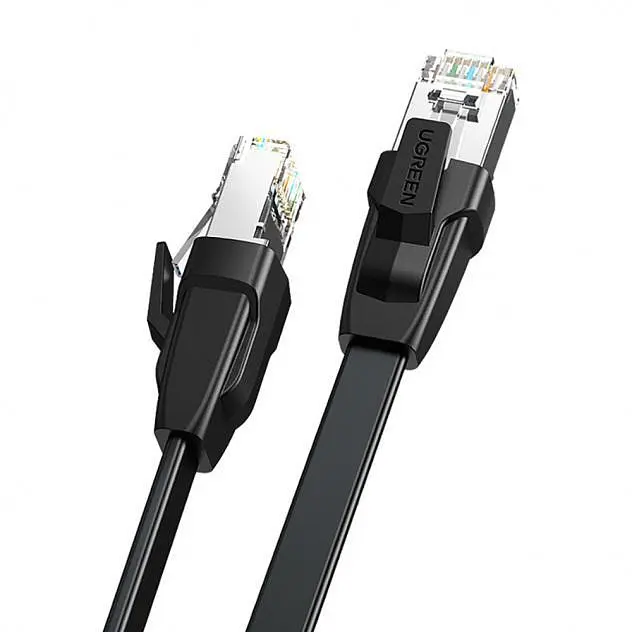 Высокоскоростной интернет кабель RJ45 Cat8 Ethernet UGREEN плоский Lan сетевой кабель 0.5 м 40 Гбит/с (10979) - фото 2